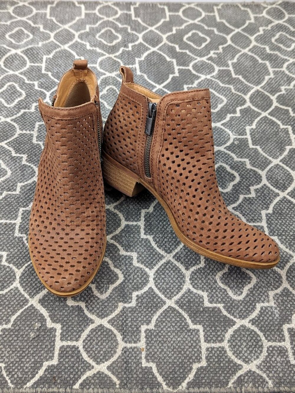 *LUCKY BRAND Western Leather Ankle Boots Sz 6M